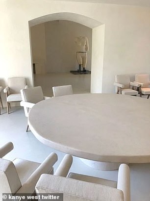 Kardashian and her ex-husband Kanye West worked with Belgian designer Axel Vervoordt to get their home styled to their taste - which is a minimal, neutral toned palette