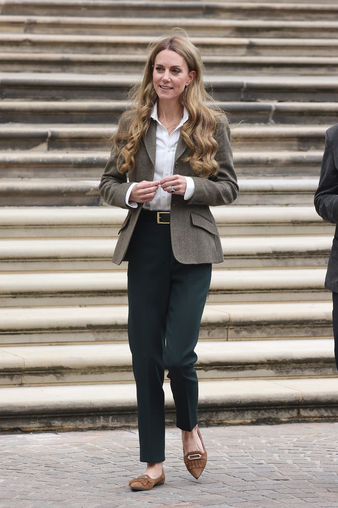 LONDON, ENGLAND - SEPTEMBER 04: Catherine, Princess of Wales and Prince William, Prince of Wales during their visit to the newly renovated gardens Natural History Museum on September 04, 2025 in London, England.  (Photo by Neil Mockford/GC Images)