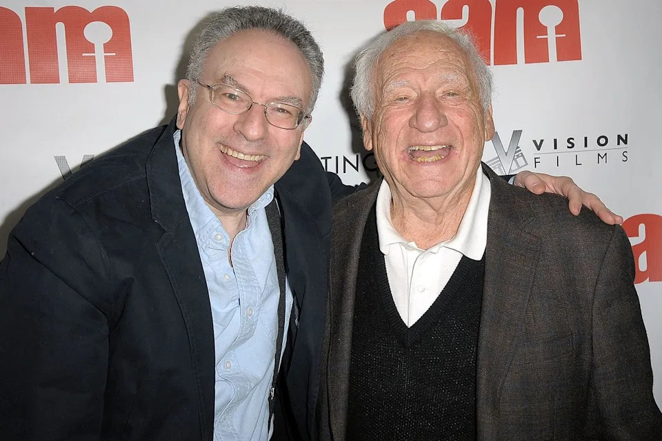 Chance Yeh/Getty Mel Brooks and Nicky Brooks in 2016