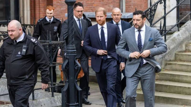 Meghan Markle stayed in California while Harry testified in the trial.mega