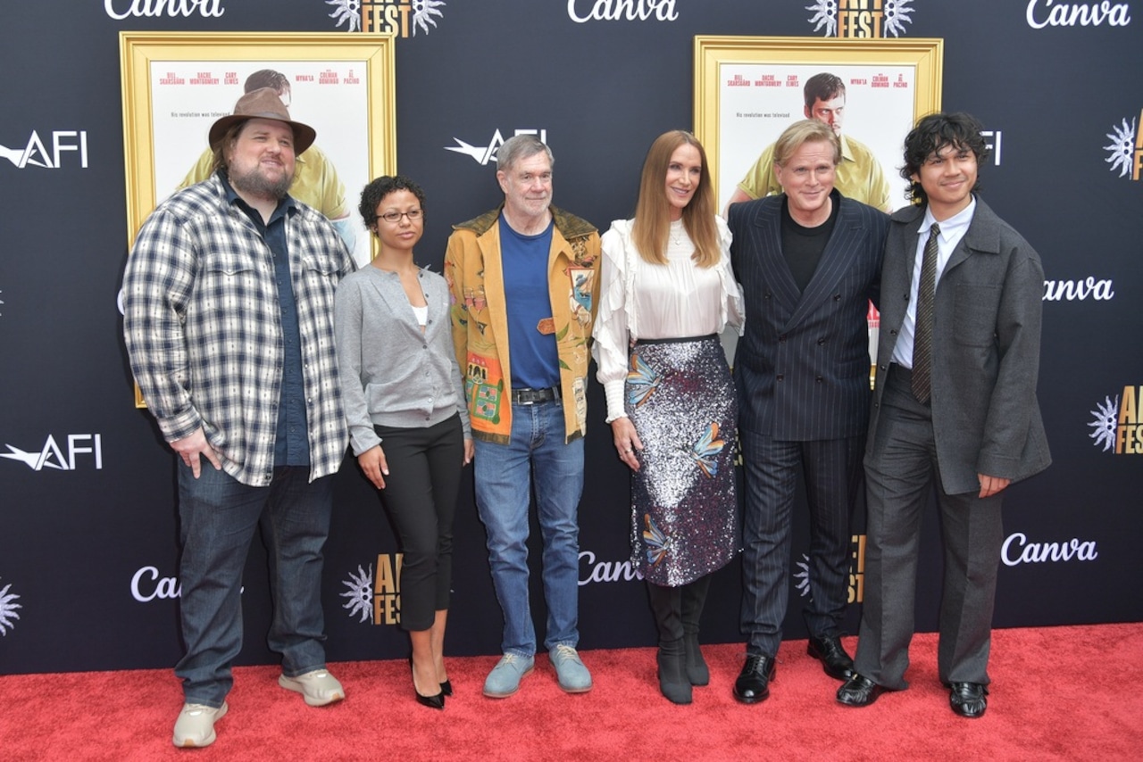 Daniel Hill, from left, Myha'la, Gus Van Sant, Kelly Lynch, Cary Elwes, and Vinh Nguyen