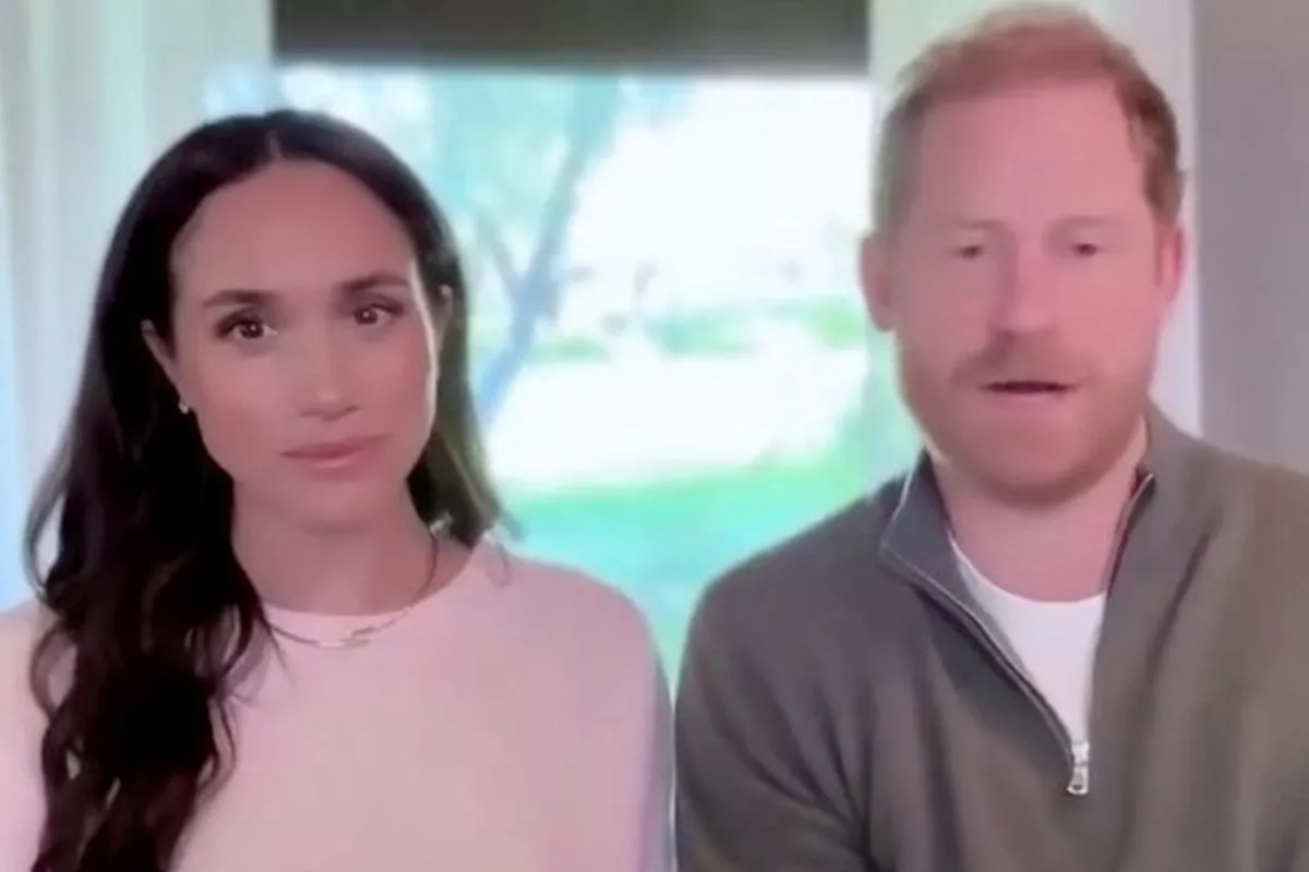 Prince Harry and Meghan Markle during an chat on Oprah Daily about the dangers of social media 
