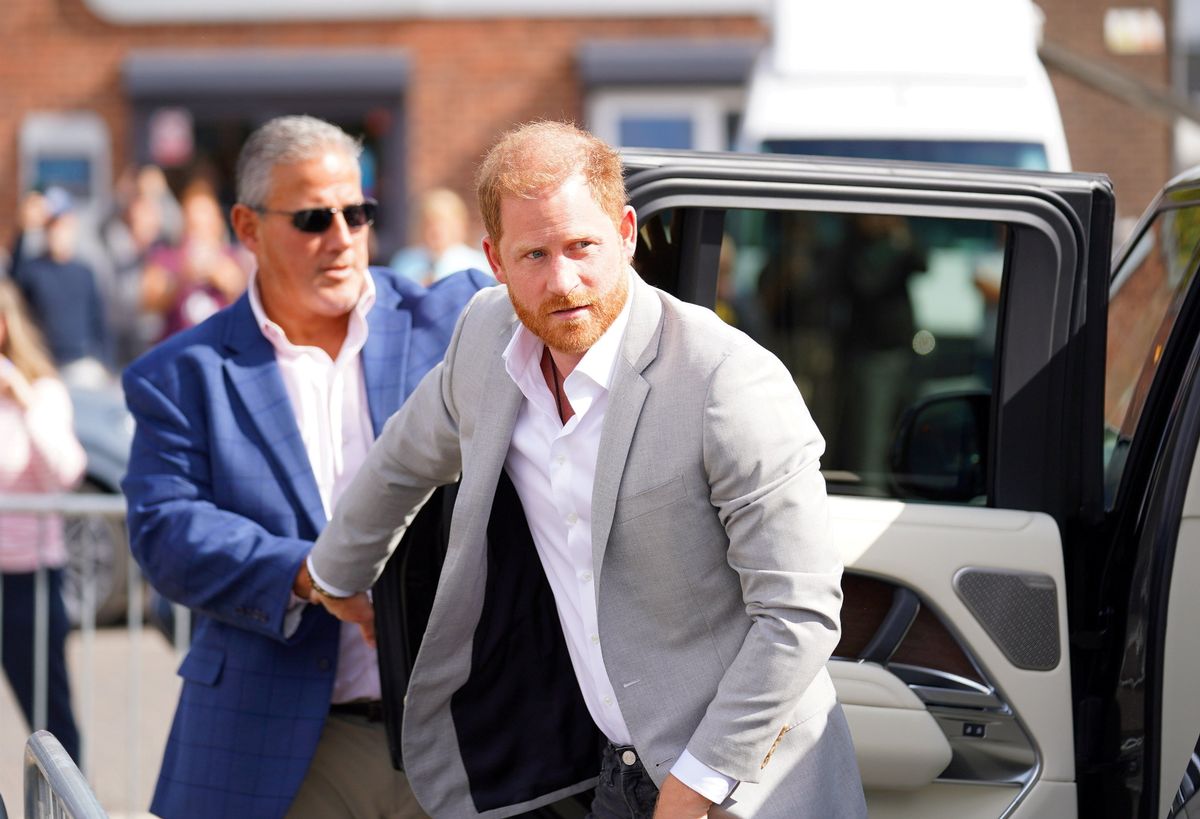Harry in Nottingham on a week-long trip to the UK last September 