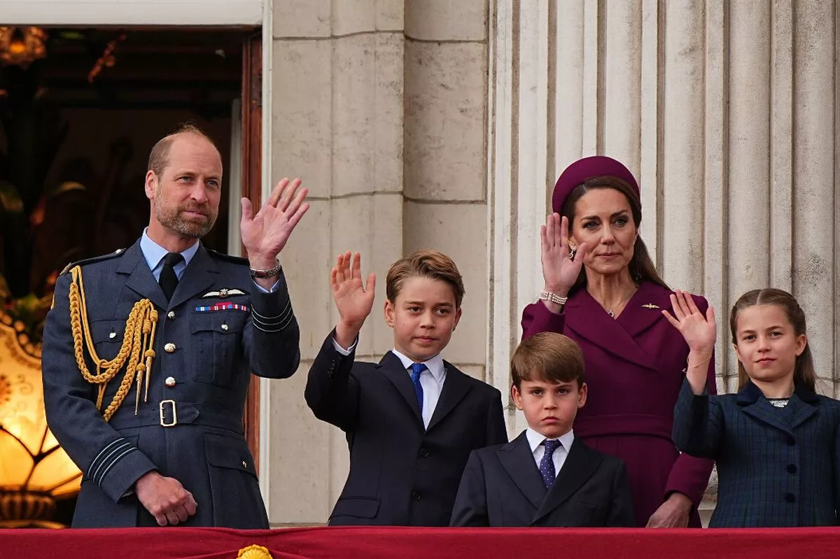 The Royal Family on the balcony at Buckingham Palace