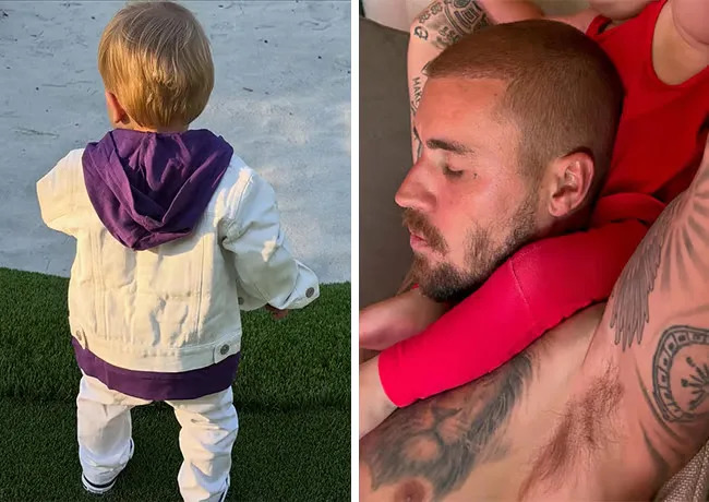 Justin Bieber and son Jack Blues Bieber