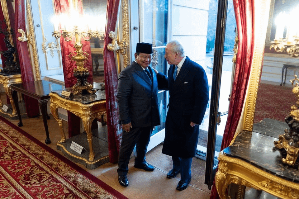 King Charles met with the President of Indonesia Prabowo Subianto in London yesterday  as the UK commits to help the country recover 57 national parks