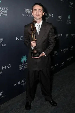 Presley Ann/Getty Timothée Chalamet at the Palm Springs International Film Festival’s Film Awards Gala on Jan. 3.