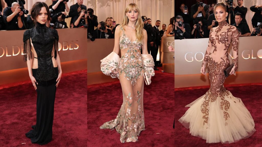 Jennifer Lawrence, Jenna Ortega, and J.Lo Redefine Naked Dressing at the 2026 Golden Globes