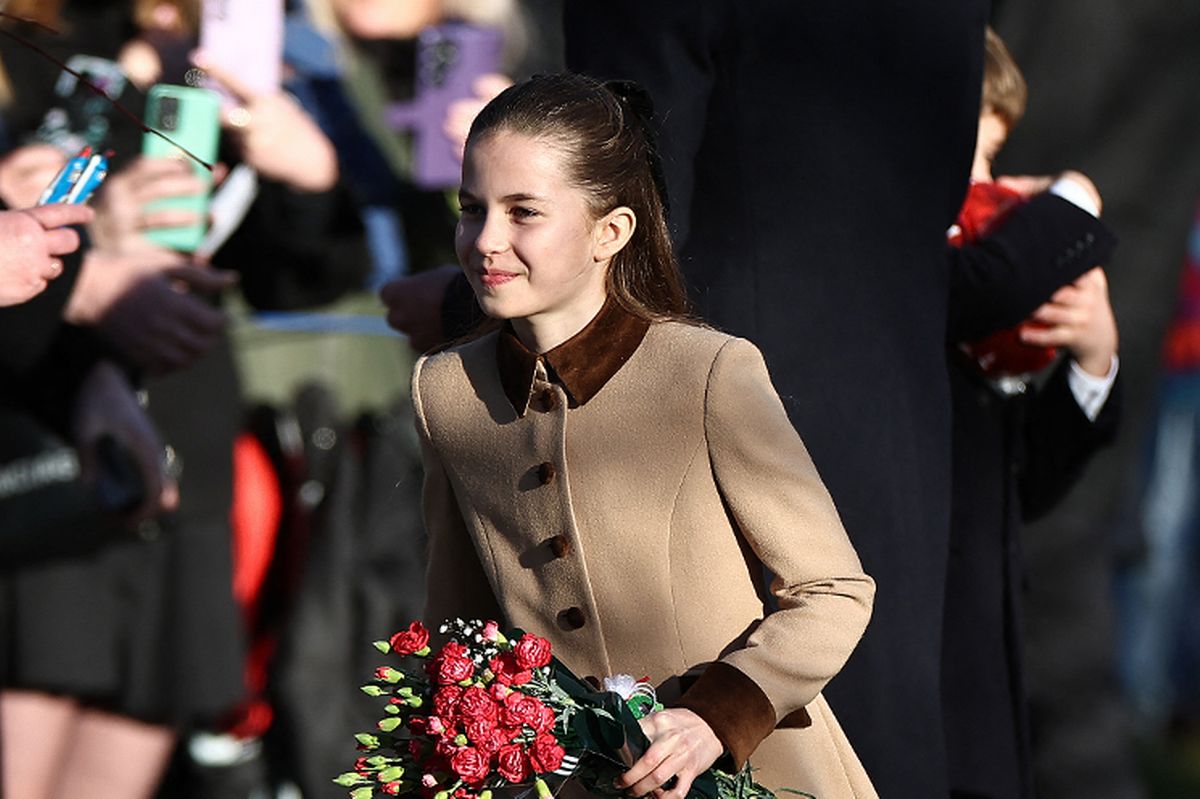 Princess Charlotte greeted royal fans on Christmas day at Sandringham