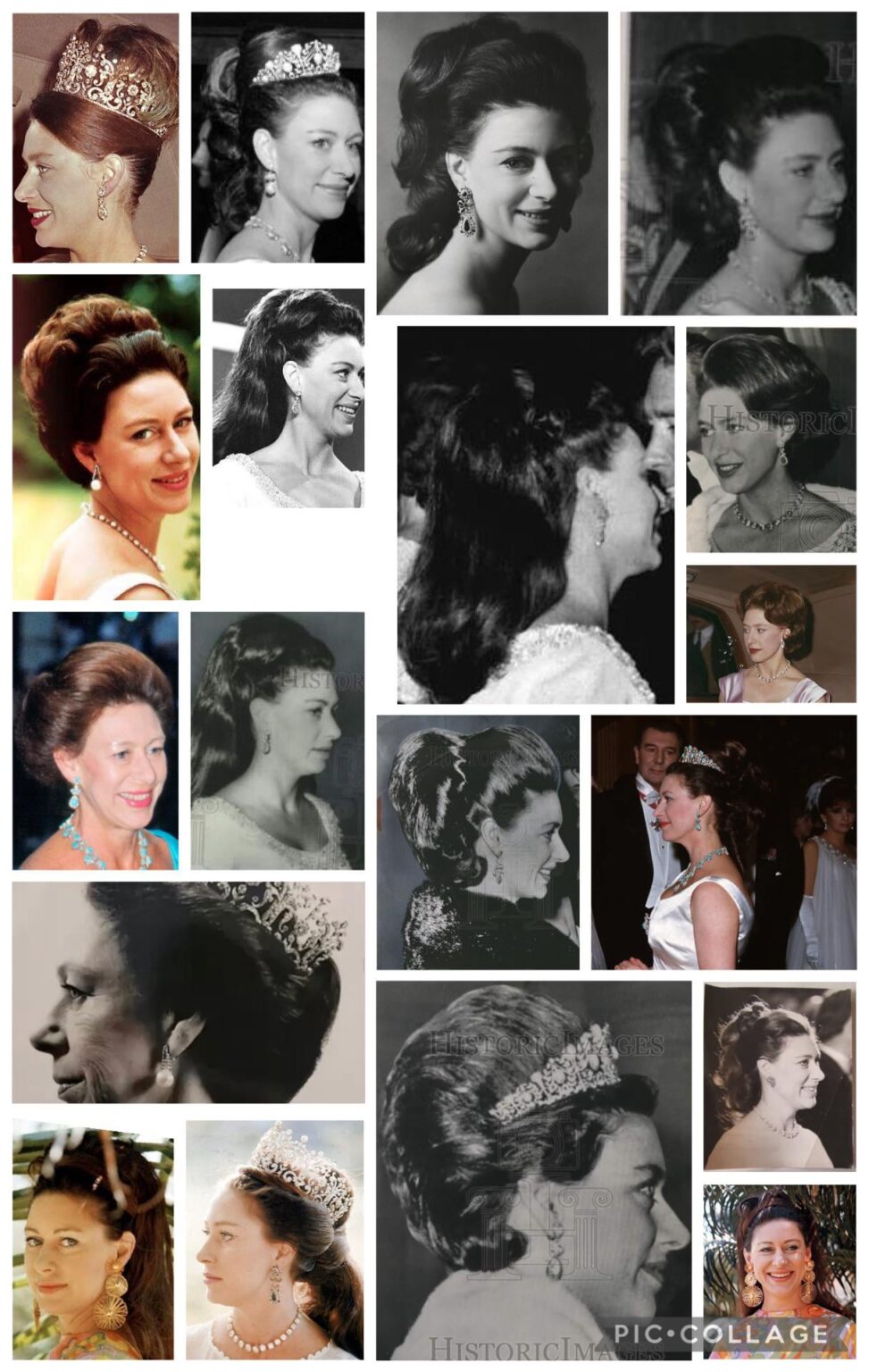 Princess Margaret’s wearing hair pieces and having fun