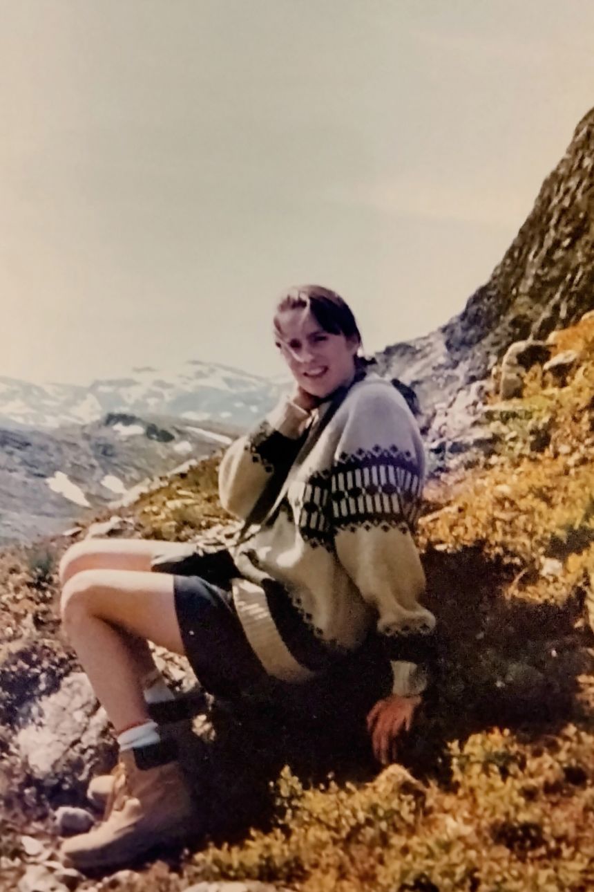 Paul took this photo of Carrin while the couple were hiking in Norway together — just after they decided to get married.