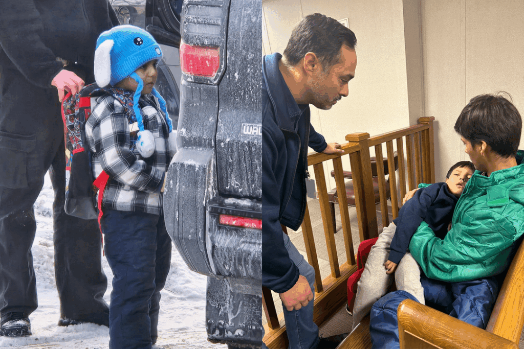 Update on Liam Ramos, the boy in the blue bunny hat abducted from Minneapolis by ICE: he's sick, the camp where he's held is on lockdown, kids can't leave their rooms even to see a doctor, and his hat has been confiscated