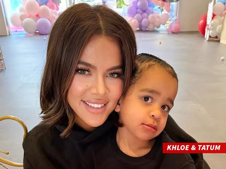khloe and her 3 year old son tatum instgram