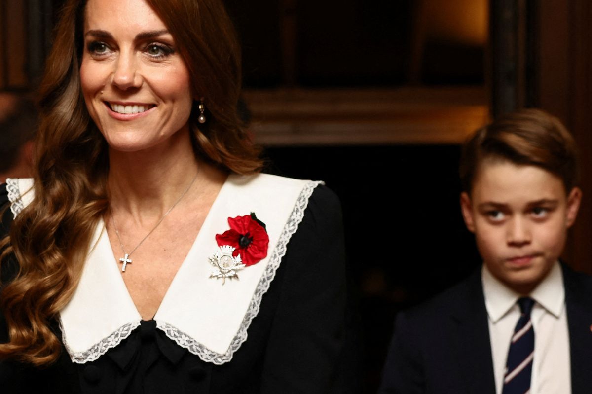 George with mum Kate at the annual Royal British Legion Festival of Remembrance at the Royal Albert Hall 
