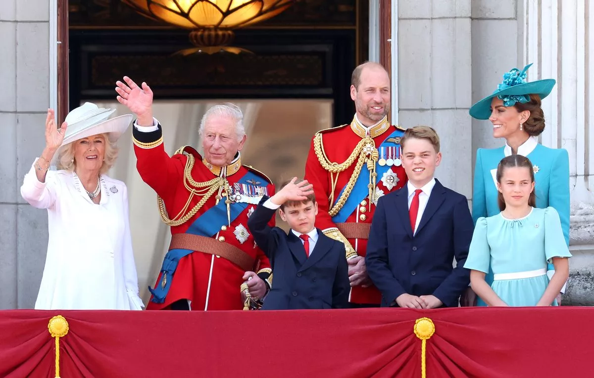 The Royal Family on the balcony of Buckingham Palace