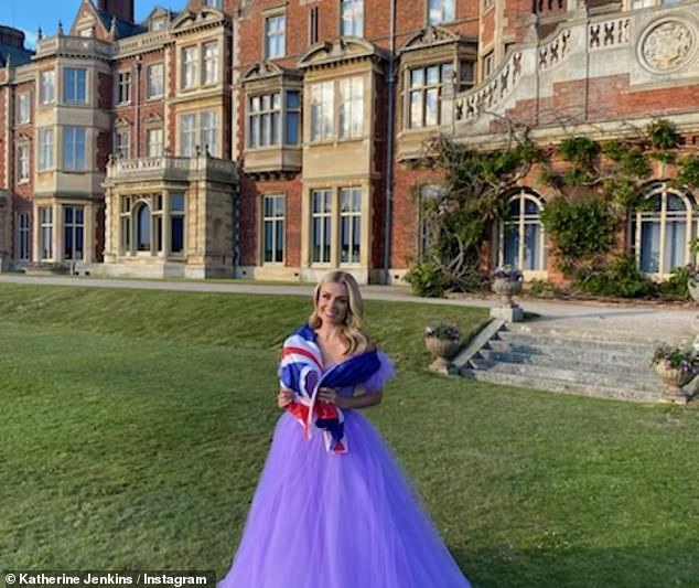 The musician took to her Instagram page before the event, writing: 'What a huge honour to sing here at Sandringham on this historic weekend'