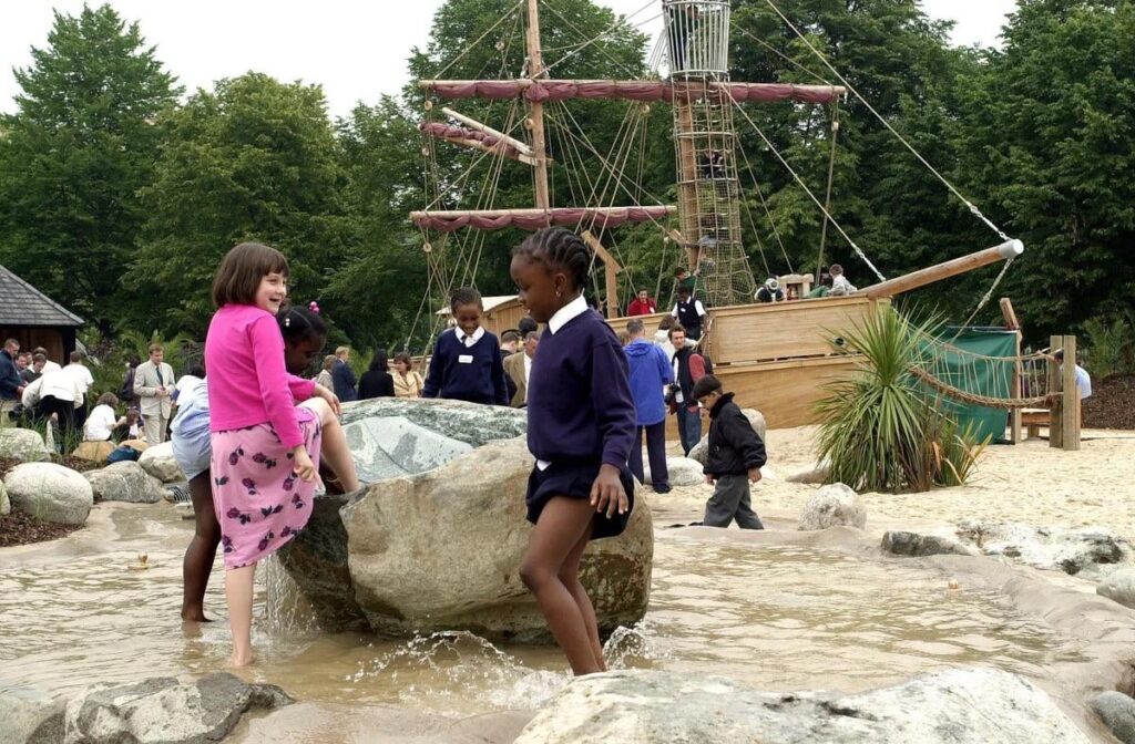 £3 million updates to the Peter Pan-themed Princess Diana Memorial garden next to Kensington Palace are almost complete, to include new treehouse and splash zones