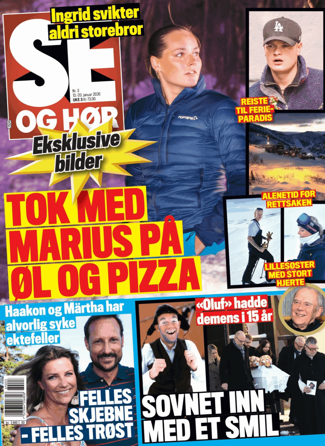 Princess Ingrid of Norway met half brother Marius for pizza and a beer at a ski resort on Christmas Day as he awaits sexual assault trial
