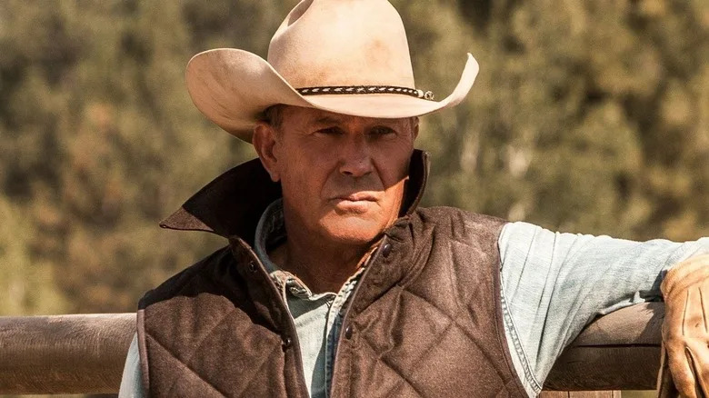 John Dutton propping against a fence on Yellowstone (2018-2024)