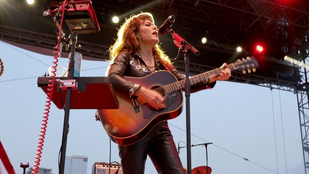 NEW YORK, NEW YORK - JULY 18: Jenny Lewis performs onstage at the Rooftop at Pier 17 on July 18, 2023 in New York City. (Photo by Michael Loccisano/Getty Images)