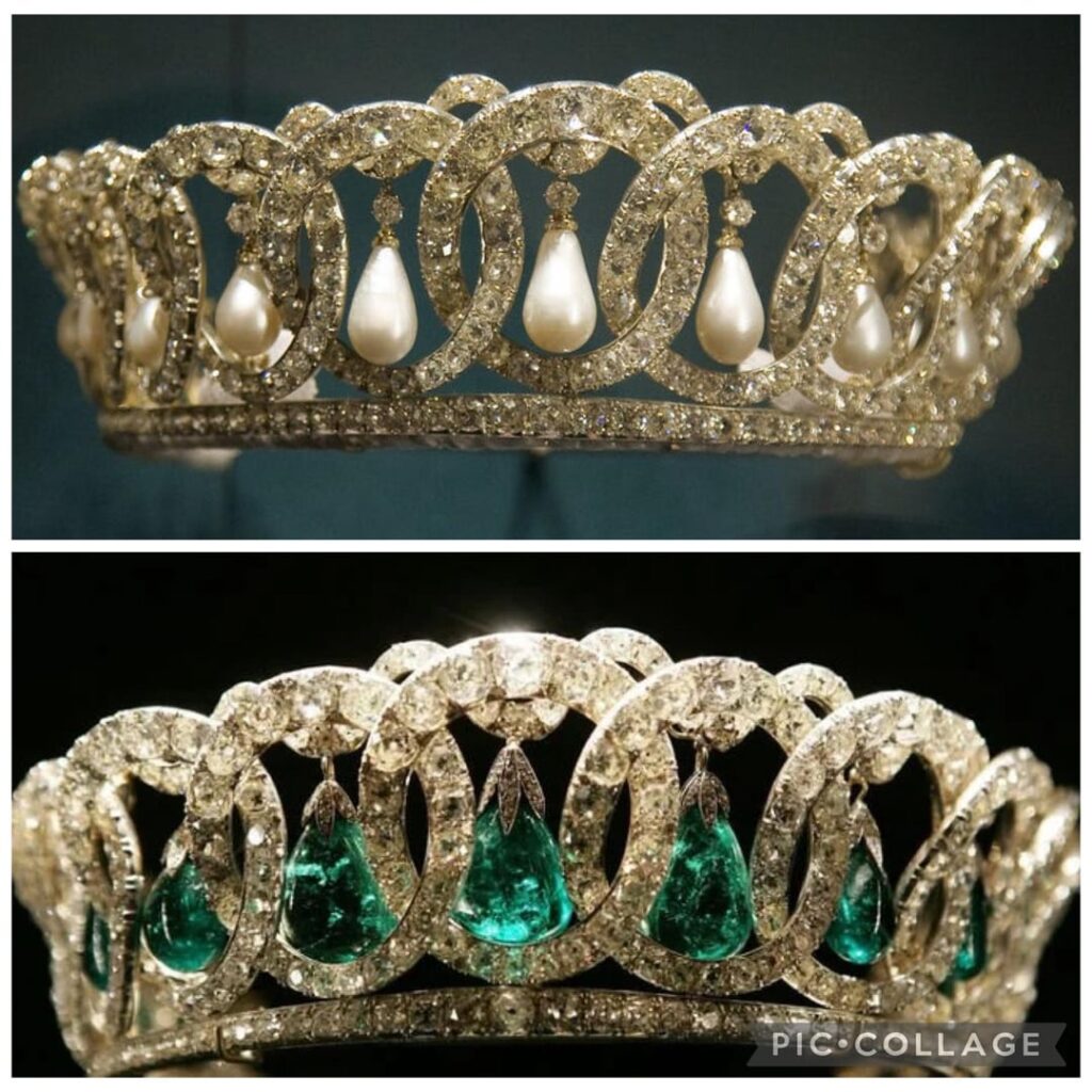 Do you prefer the Vladimir tiara with emeralds or pearls?