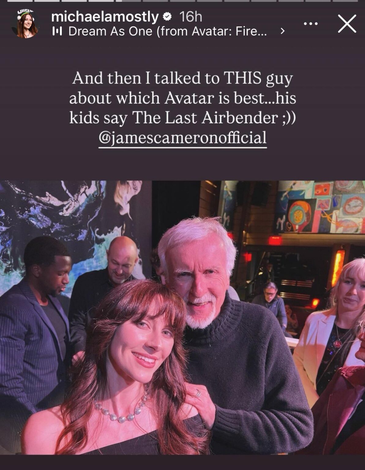Michaela Murphy (the original voice actor for Toph) met James Cameron and says his kids prefer ‘Avatar: The Last Airbender’ over his ‘Avatar’