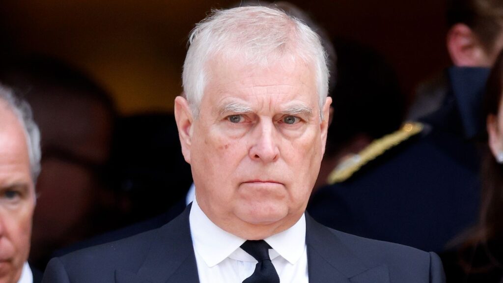 Former Prince Andrew attends Katharine, Duchess of Kent's Requiem Mass service at Westminster Cathedral on September 16, 2025