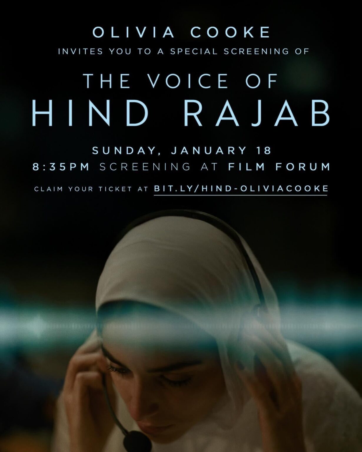 Olivia Cooke will be hosting a special screening of ‘The Voice of Hind Rajab’ this Sunday, January 18th at the Film Forum in NYC