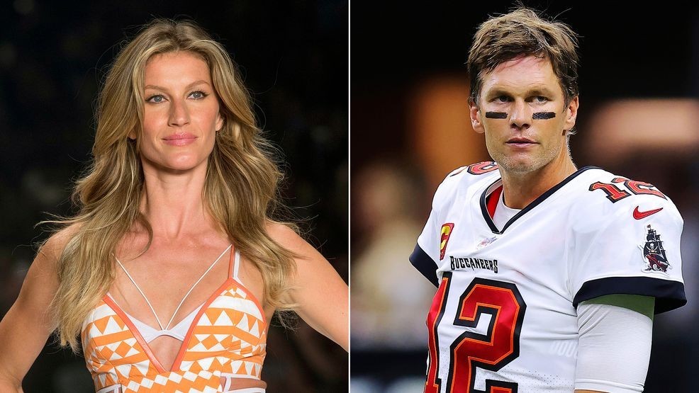 Brazilian supermodel Gisele Bundchen, left, and Tampa Bay Buccaneers quarterback Tom Brady have finalized their divorce, ending their 13-year marriage. (Credit: AP Photo/Andre Penner; Jonathan Bachman)