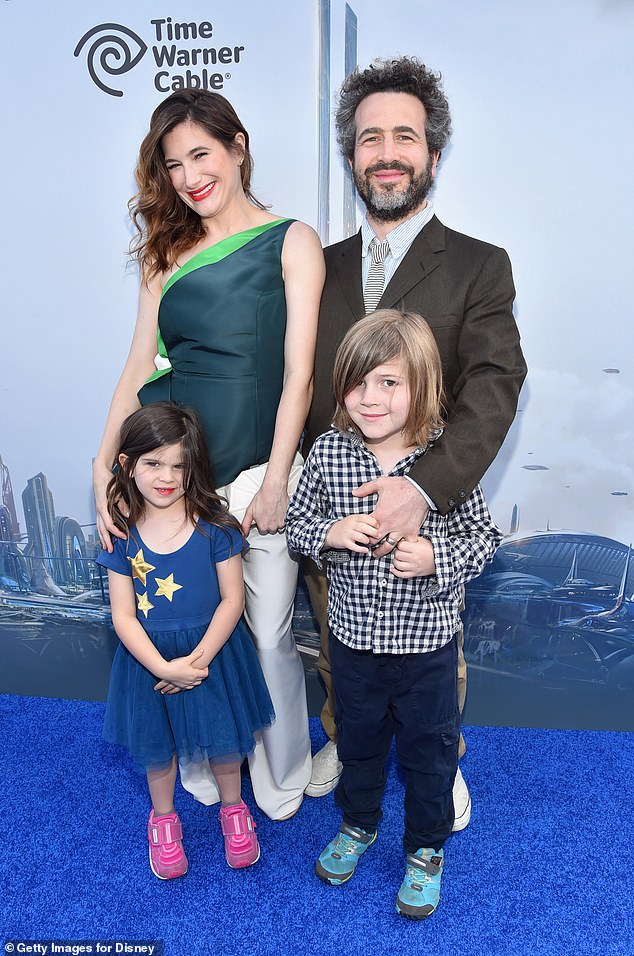 Kathryn Hahn and her husband decided to legally change their teenage kids' names to add Hahn, their famous mother's maiden name, in front of their current last name (seen in 2015)