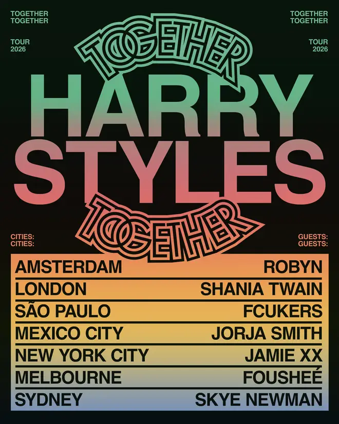 Harry Styles: Together, Together will include 50-dates and several surprise guests across seven cities