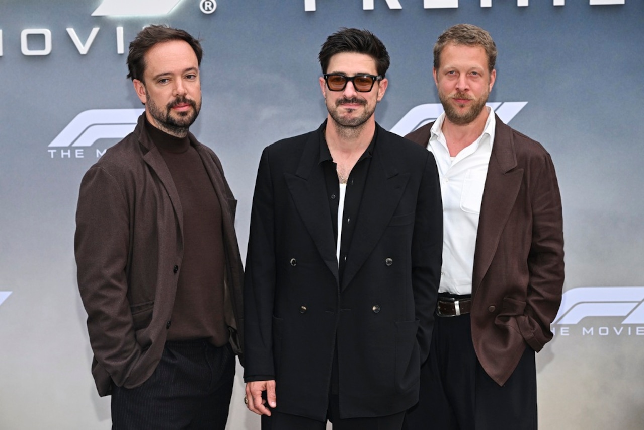 Ben Lovett, from left, Marcus Mumford, and Ted Dwane