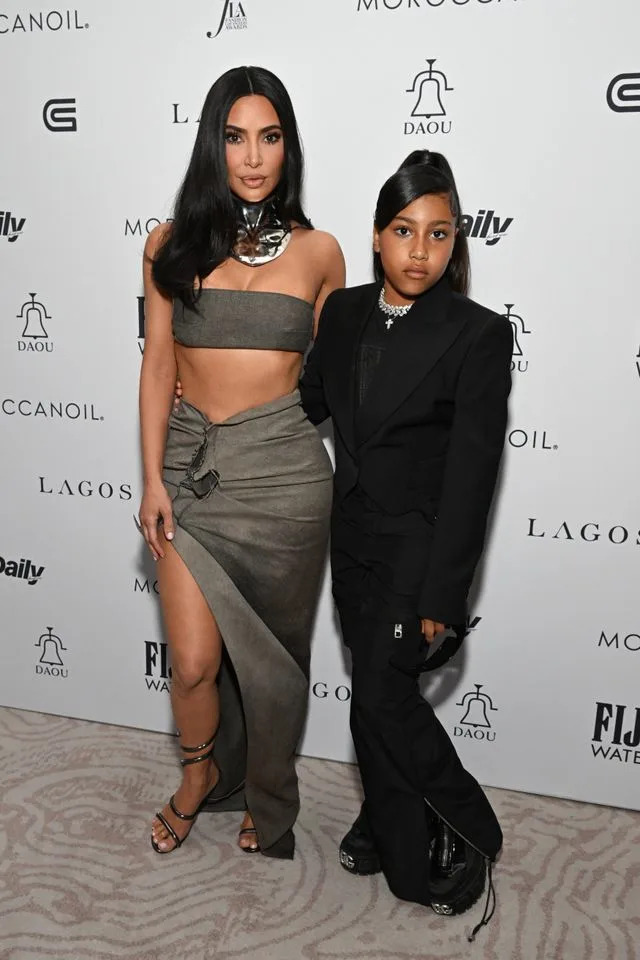 Getty Kim Kardashian and North West in 2023.