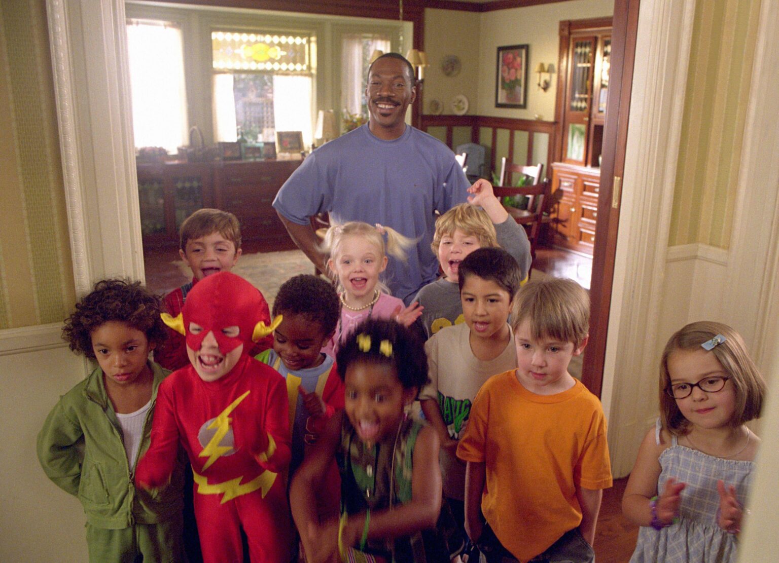 Future Oscar nominees Eddie Murphy and Elle Fanning in 'Daddy Day Care' (2003)