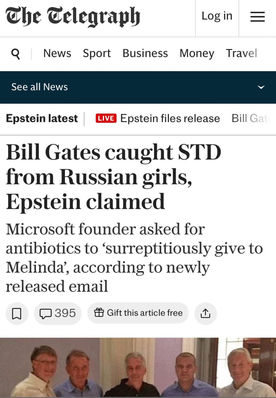 Bill Gates caught STD and begged Epstein for antibiotics to secretly slip to Melinda, according to memo in newest batch of Epstein files