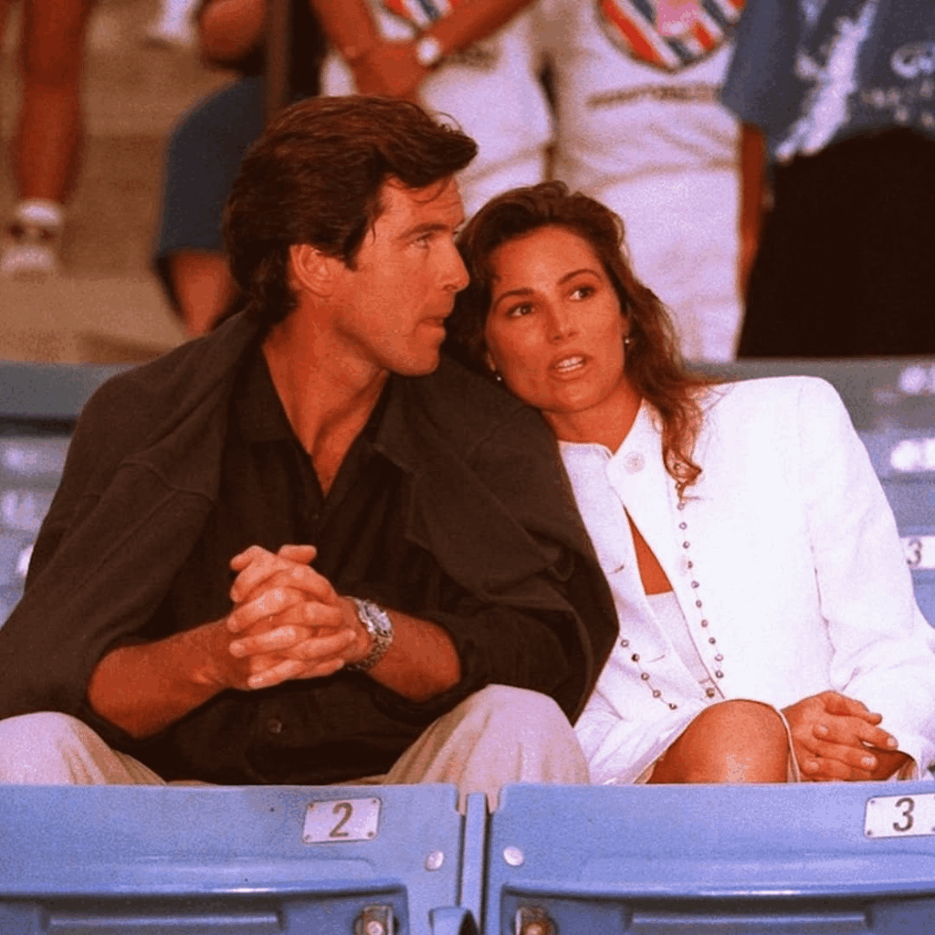 Pierce Brosnan first met his wife Keely Shaye Smith at a party in Cabo, in 1994. The couple married in Ireland in 2001, had two sons together, and are still together over 30 years later. “I found a great woman in Keely Shaye. Not if I searched for a million times over would I find one as good.”