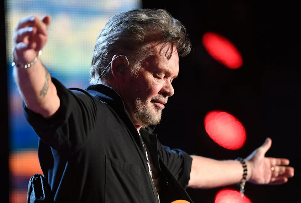 John Mellencamp entertains the folks at Farm Aid 2022 at Coastal Credit Union Music Park in Raleigh, North Carolina on 24 Septmeber 2022.