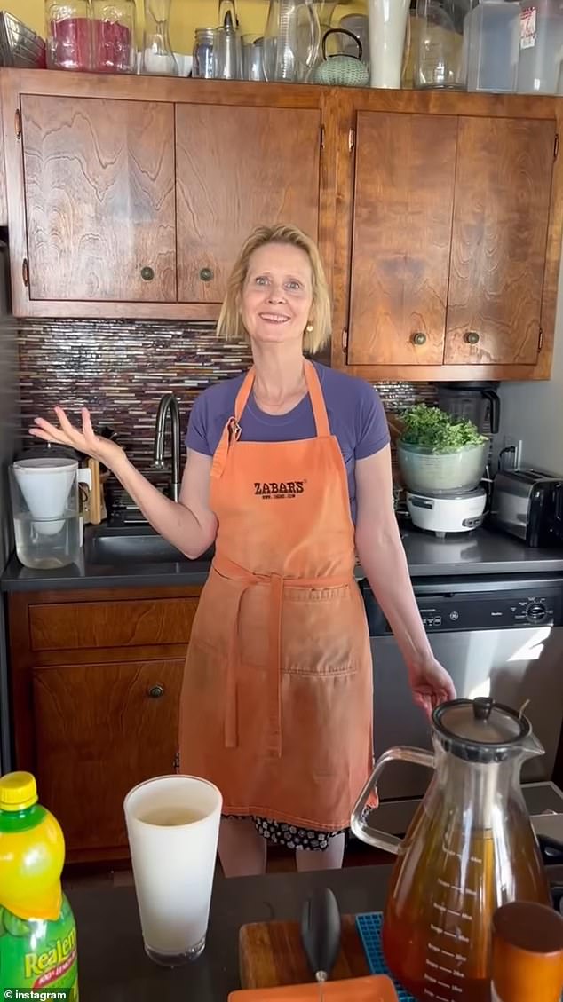Sex and the City actress Cynthia Nixon's lived-in kitchen surprised social media users in May