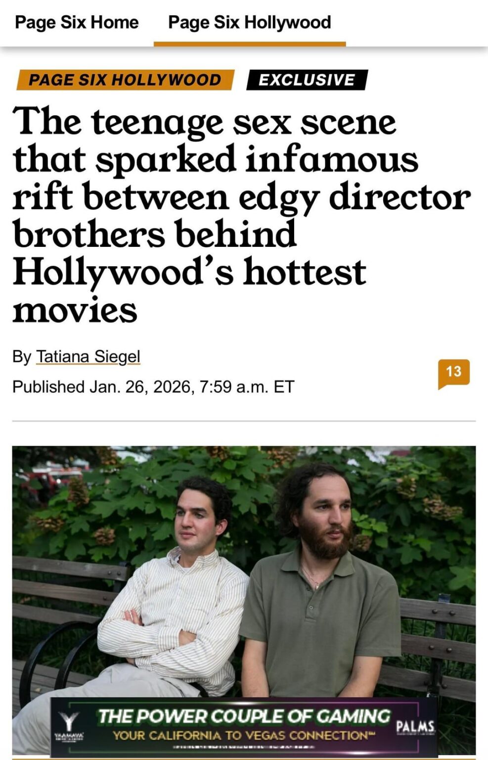 Safdie brothers hired underage actress for explicit sex scenes and kept filming after co-star exposed himself and asked 17-year old if he could “stick it in”