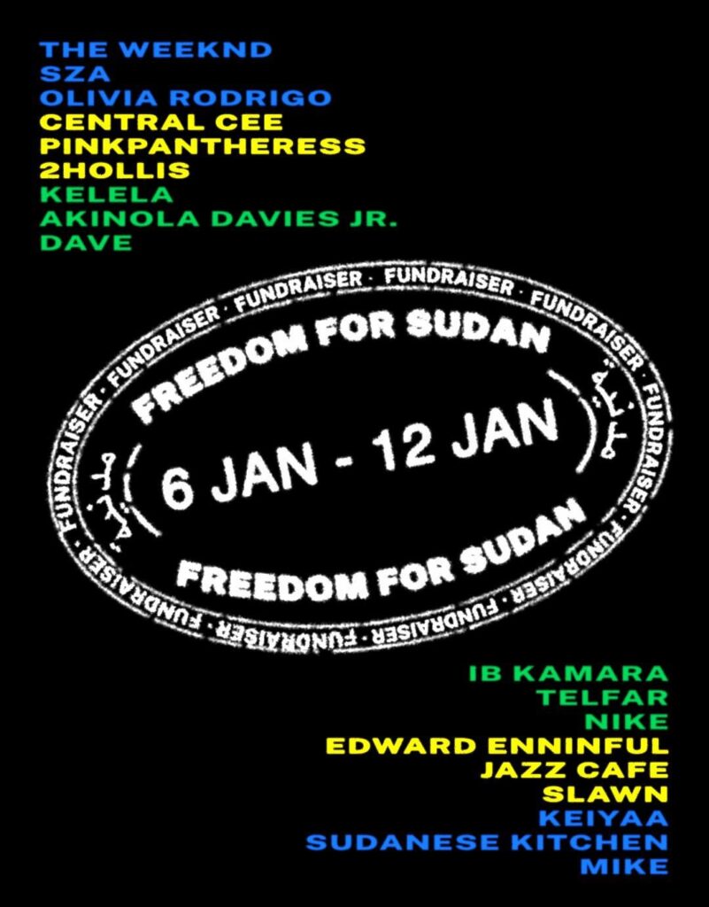 The Weeknd,Sza,Olivia Rodrigo and more artists are Participating in Freedom for Sudan online fundraising auction