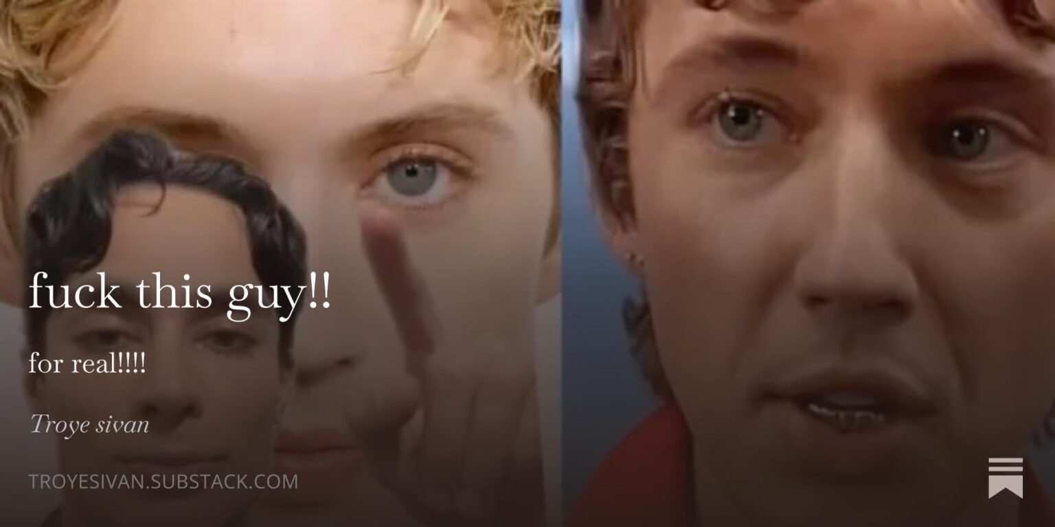 Troye Sivan responds to TikTok video discussing how to 'retwinkfy' him via SubStack