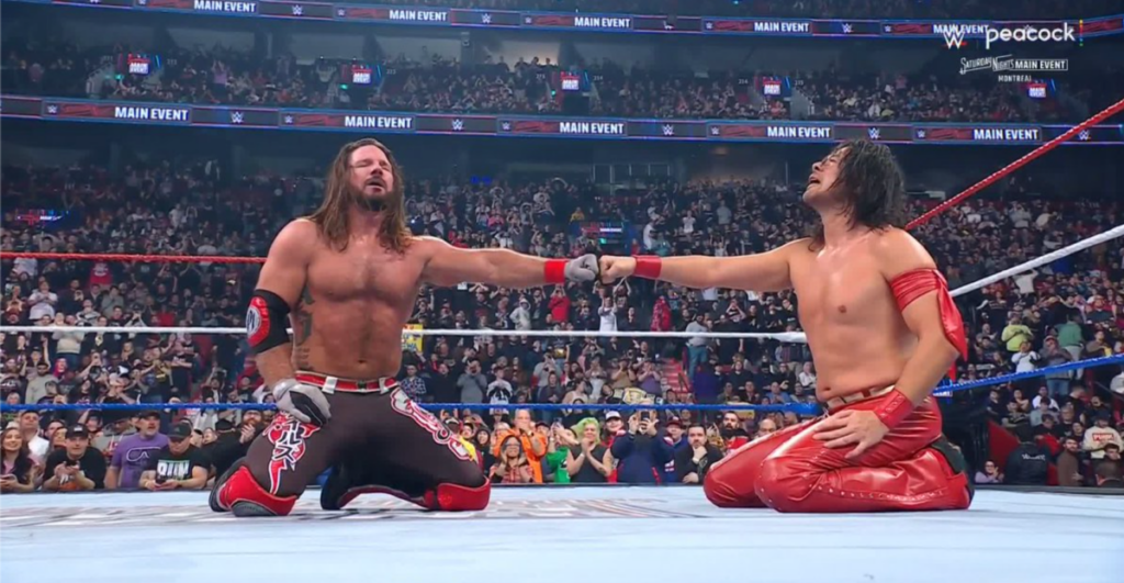 AJ Styles and Shinsuke Nakamura had a moment after their final match