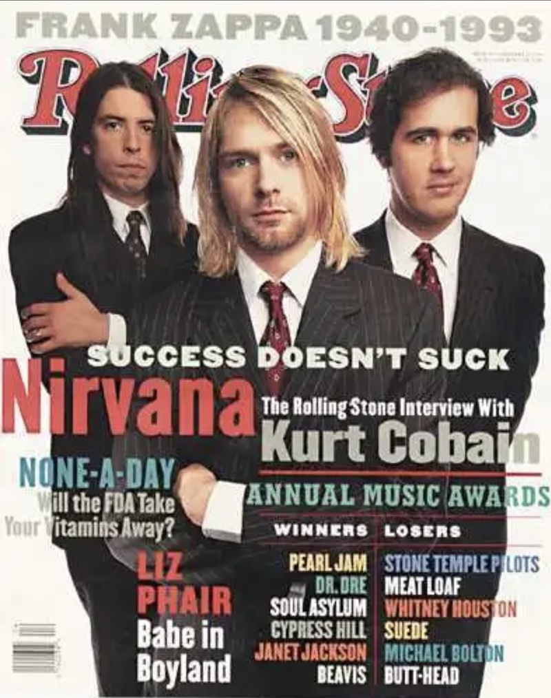 Nirvana on the cover of Rolling Stone