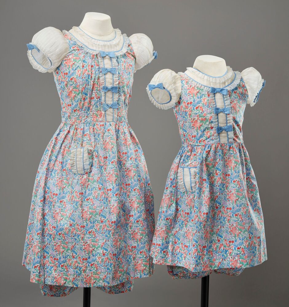 Cotton lawn dress and bloomers, Smith and Co, circa 1935