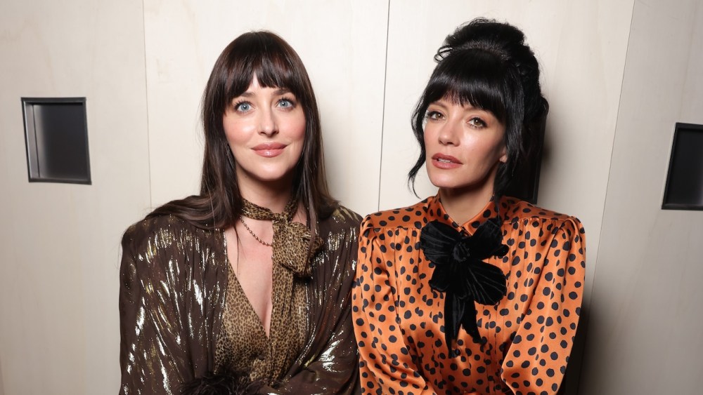 Celebrities Front Row at Valentino Spring 2026 Couture Fashion Show PARIS, FRANCE - JANUARY 28: Dakota Johnson and Lily Allen attend the Valentino Haute Couture Week Spring/Summer 2026 show as part of Paris Fashion Week on January 28, 2026 in Paris, France. (Photo by Victor Boyko/Getty Images for Valentino)