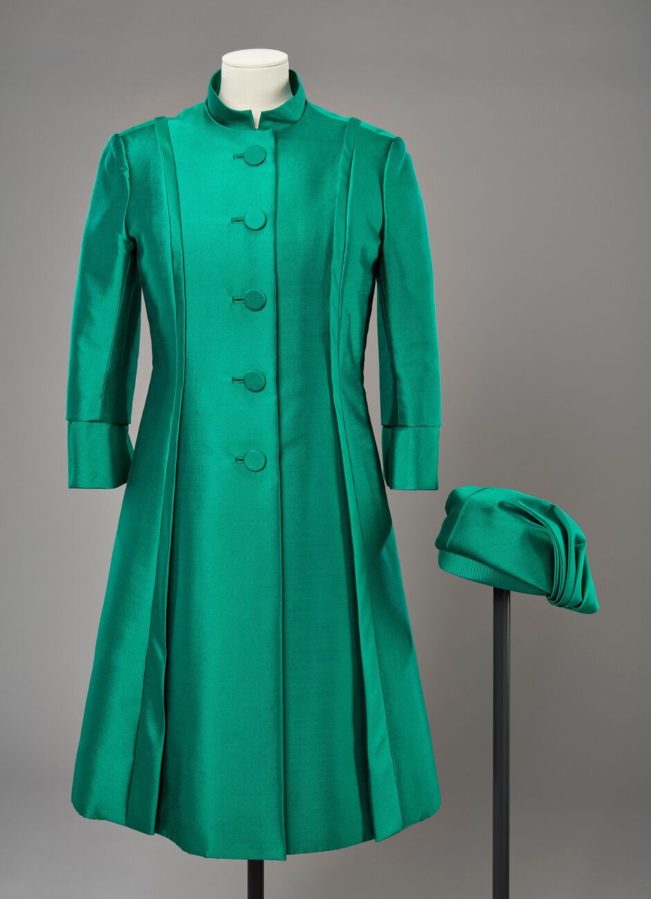 Day dress and coat, Norman Hartnell, 1970s