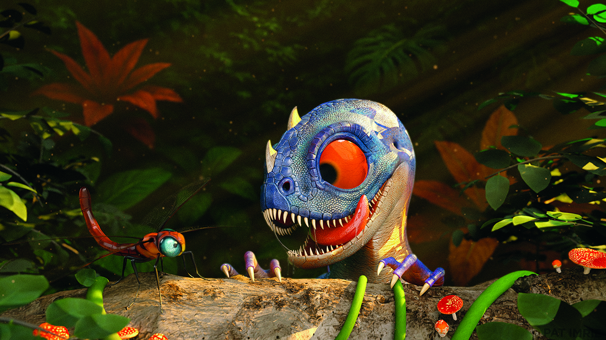 A 3D model of a giant snake