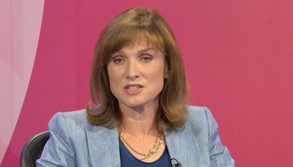 Close up of Fiona Bruce