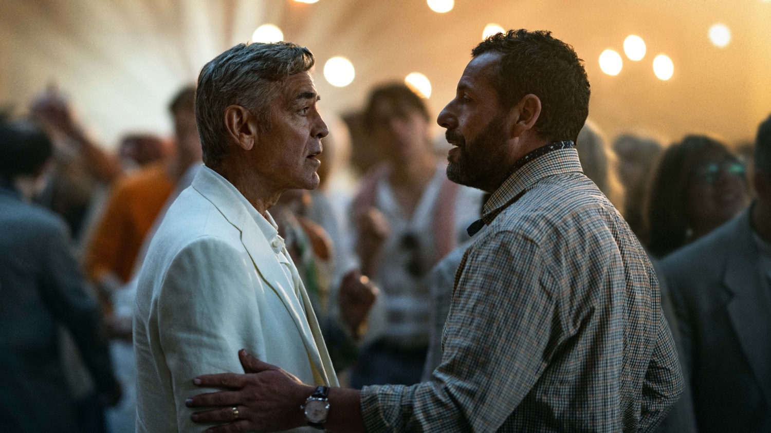 George Clooney and Adam Sandler in 'Jay Kelly'.