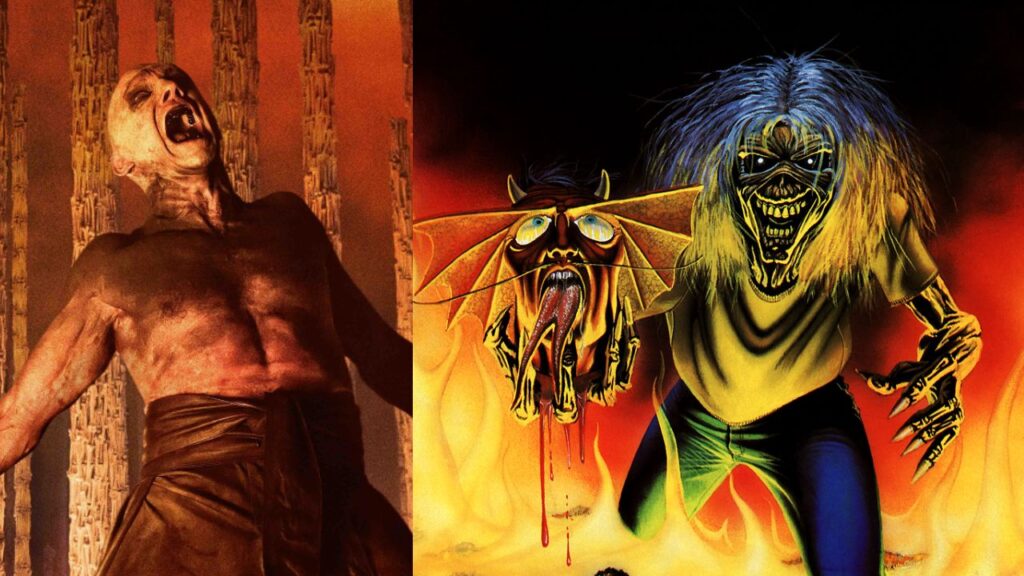 Ralphe Fiennes topless and screaming in The Bone Temple, and Eddie holding Satan's head